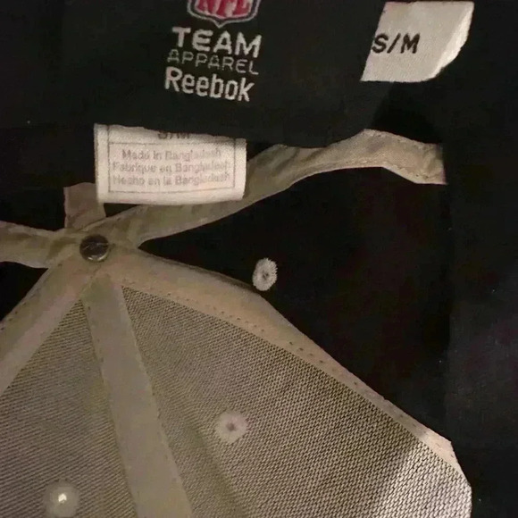 Reebok NFL New Orleans Saints Fitted Hat Cap Size S/M Black & Tan Football - Picture 9 of 11